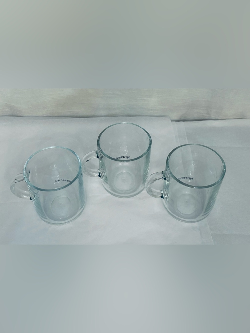 Nespresso Virtuo Clear Glass Mugs by Konstantin Grcic with Black Logo (Set of 3) - Picture 4 of 6
